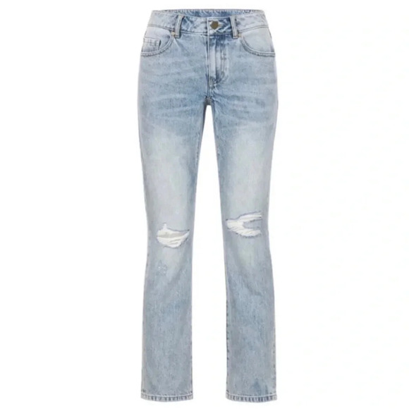CAbi NWT Sandstorm Wash 6071 Distressed Boyfriend Jeans Size 10 - Picture 2 of 11